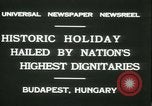 Standbild Admiral Horthy und zählen Karyoli Budapest Ungarn, 1931, aus Sekunde 4 historischem Filmmaterial Videoclip 65675022466