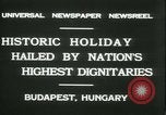 Standbild Admiral Horthy und zählen Karyoli Budapest Ungarn, 1931, aus Sekunde 6 historischem Filmmaterial Videoclip 65675022466