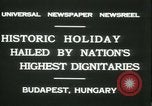 Standbild Admiral Horthy und zählen Karyoli Budapest Ungarn, 1931, aus Sekunde 8 historischem Filmmaterial Videoclip 65675022466