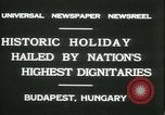 Standbild Admiral Horthy und zählen Karyoli Budapest Ungarn, 1931, aus Sekunde 9 historischem Filmmaterial Videoclip 65675022466