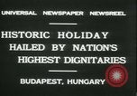 Standbild Admiral Horthy und zählen Karyoli Budapest Ungarn, 1931, aus Sekunde 10 historischem Filmmaterial Videoclip 65675022466