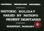 Standbild Admiral Horthy und zählen Karyoli Budapest Ungarn, 1931, aus Sekunde 11 historischem Filmmaterial Videoclip 65675022466