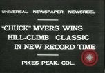 Standbild Chuck Myers auto race Pikes Peak Colorado USA, 1931, aus Sekunde 1 historischem Filmmaterial Videoclip 65675022467