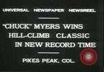 Standbild Chuck Myers auto race Pikes Peak Colorado USA, 1931, aus Sekunde 4 historischem Filmmaterial Videoclip 65675022467