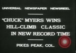 Standbild Chuck Myers auto race Pikes Peak Colorado USA, 1931, aus Sekunde 6 historischem Filmmaterial Videoclip 65675022467