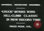 Standbild Chuck Myers auto race Pikes Peak Colorado USA, 1931, aus Sekunde 7 historischem Filmmaterial Videoclip 65675022467