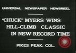 Standbild Chuck Myers auto race Pikes Peak Colorado USA, 1931, aus Sekunde 9 historischem Filmmaterial Videoclip 65675022467