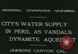 Standbild Los Angeles Aquädukt Pipeline Jawbone Canyon, 1931, aus Sekunde 5 historischem Filmmaterial Videoclip 65675022470