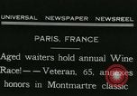 Standbild jährliche Wein Rennen Paris Frankreich, 1931, aus Sekunde 4 historischem Filmmaterial Videoclip 65675022474