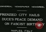 Standbild Premier Benito Mussolini Neapel Italien, 1931, aus Sekunde 6 historischem Filmmaterial Videoclip 65675022475