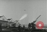 Image of U.S. soldiers fire antiaircraft gune during Air raid drill United States USA, 1941, second 31 stock footage video 65675022505