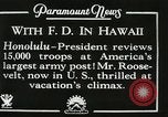 Standbild Präsident Franklin D Roosevelt auf die USS Houston (CA-30) Honolulu Hawaii USA, 1934, aus Sekunde 3 historischem Filmmaterial Videoclip 65675022614