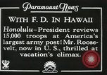 Standbild Präsident Franklin D Roosevelt auf die USS Houston (CA-30) Honolulu Hawaii USA, 1934, aus Sekunde 6 historischem Filmmaterial Videoclip 65675022614