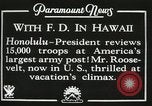 Standbild Präsident Franklin D Roosevelt auf die USS Houston (CA-30) Honolulu Hawaii USA, 1934, aus Sekunde 7 historischem Filmmaterial Videoclip 65675022614
