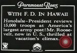 Standbild Präsident Franklin D Roosevelt auf die USS Houston (CA-30) Honolulu Hawaii USA, 1934, aus Sekunde 9 historischem Filmmaterial Videoclip 65675022614