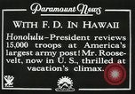 Standbild Präsident Franklin D Roosevelt auf die USS Houston (CA-30) Honolulu Hawaii USA, 1934, aus Sekunde 10 historischem Filmmaterial Videoclip 65675022614