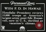 Standbild Präsident Franklin D Roosevelt auf die USS Houston (CA-30) Honolulu Hawaii USA, 1934, aus Sekunde 11 historischem Filmmaterial Videoclip 65675022614