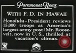 Standbild Präsident Franklin D Roosevelt auf die USS Houston (CA-30) Honolulu Hawaii USA, 1934, aus Sekunde 12 historischem Filmmaterial Videoclip 65675022614