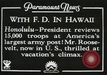 Standbild Präsident Franklin D Roosevelt auf die USS Houston (CA-30) Honolulu Hawaii USA, 1934, aus Sekunde 13 historischem Filmmaterial Videoclip 65675022614