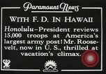 Standbild Präsident Franklin D Roosevelt auf die USS Houston (CA-30) Honolulu Hawaii USA, 1934, aus Sekunde 14 historischem Filmmaterial Videoclip 65675022614