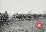 Image of US Army troops and band marching with flag during training United States USA, 1916, second 43 stock footage video 65675022632