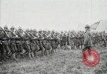 Image of US Army troops and band marching with flag during training United States USA, 1916, second 45 stock footage video 65675022632