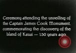 Immagine di Il capitano James Cook monumento Waimea Hawaii USA, 1928, secondo 40 filmato di repertorio 65675022671