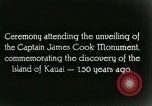 Immagine di Il capitano James Cook monumento Waimea Hawaii USA, 1928, secondo 43 filmato di repertorio 65675022671