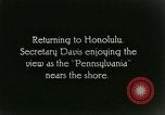 Image of Secretary Davis Hawaii USA, 1928, second 61 stock footage video 65675022678