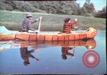 Image of Birch tree Canoe United States USA, 1975, second 21 stock footage video 65675022754