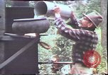 Image of Birch tree Canoe United States USA, 1975, second 58 stock footage video 65675022754