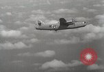 Standbild US B-24 Liberator Bomber angreifen Iwo Jima Iwo Jima, 1945, aus Sekunde 36 historischem Filmmaterial Videoclip 65675022850