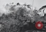 Standbild 81 Army Division Feuern auf Sniper Peleliu Palau Inseln, 1944, aus Sekunde 44 historischem Filmmaterial Videoclip 65675022967