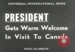 Image Le président Dwight D Eisenhower Ottawa Ontario Canada, 1953, de la seconde 15 séquences d'archives historiques vidéo 65675023019