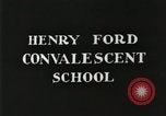 Image of Henry Ford Convalescent School United States USA, 1936, second 12 stock footage video 65675023073
