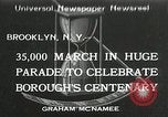 Standbild Brooklyn Jubiläum Brooklyn New York City USA, 1934, aus Sekunde 1 historischem Filmmaterial Videoclip 65675023139