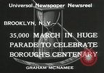 Standbild Brooklyn Jubiläum Brooklyn New York City USA, 1934, aus Sekunde 5 historischem Filmmaterial Videoclip 65675023139