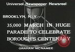 Standbild Brooklyn Jubiläum Brooklyn New York City USA, 1934, aus Sekunde 6 historischem Filmmaterial Videoclip 65675023139