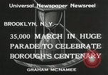 Standbild Brooklyn Jubiläum Brooklyn New York City USA, 1934, aus Sekunde 9 historischem Filmmaterial Videoclip 65675023139