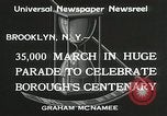 Standbild Brooklyn Jubiläum Brooklyn New York City USA, 1934, aus Sekunde 12 historischem Filmmaterial Videoclip 65675023139