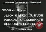 Standbild Brooklyn Jubiläum Brooklyn New York City USA, 1934, aus Sekunde 14 historischem Filmmaterial Videoclip 65675023139
