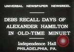 Immagine di Celebrazione presso la Sala dell'indipendenza Philadelphia Pennsylvania USA, 1931, secondo 4 filmato di repertorio 65675023614