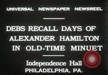 Immagine di Celebrazione presso la Sala dell'indipendenza Philadelphia Pennsylvania USA, 1931, secondo 9 filmato di repertorio 65675023614