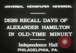 Immagine di Celebrazione presso la Sala dell'indipendenza Philadelphia Pennsylvania USA, 1931, secondo 13 filmato di repertorio 65675023614