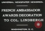 Standbild Award zu oberst Lindbergh Washington DC USA, 1931, aus Sekunde 4 historischem Filmmaterial Videoclip 65675023618