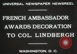 Standbild Award zu oberst Lindbergh Washington DC USA, 1931, aus Sekunde 5 historischem Filmmaterial Videoclip 65675023618
