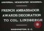 Standbild Award zu oberst Lindbergh Washington DC USA, 1931, aus Sekunde 7 historischem Filmmaterial Videoclip 65675023618