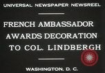 Standbild Award zu oberst Lindbergh Washington DC USA, 1931, aus Sekunde 8 historischem Filmmaterial Videoclip 65675023618