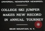 Standbild Edward Blut's Ski Jump aufzeichnen Bear Mountain New York USA, 1931, aus Sekunde 7 historischem Filmmaterial Videoclip 65675023625