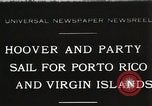 Immagine di Presidente Hoover vele a Porto Rico e le Isole Vergini Old Point Comfort Virginia USA, 1931, secondo 1 filmato di repertorio 65675023628